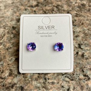 NWT 🌟 .925 Sterling Silver Tourmeline Stud Earrings